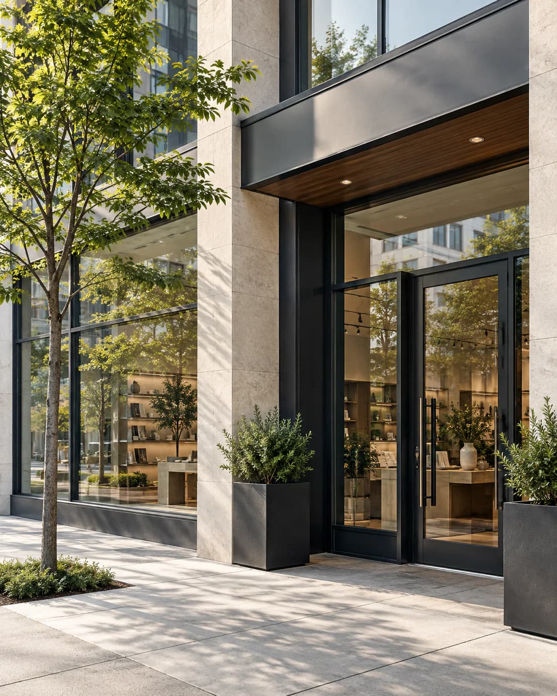 Conceptual storefront facade representing local business visibility