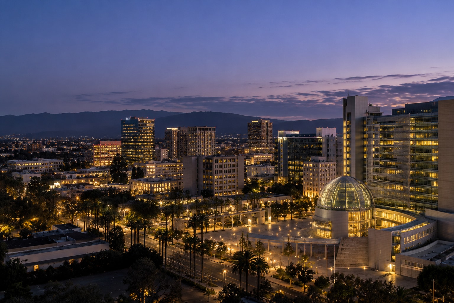 A generated photorealistic city view of San Jose, California