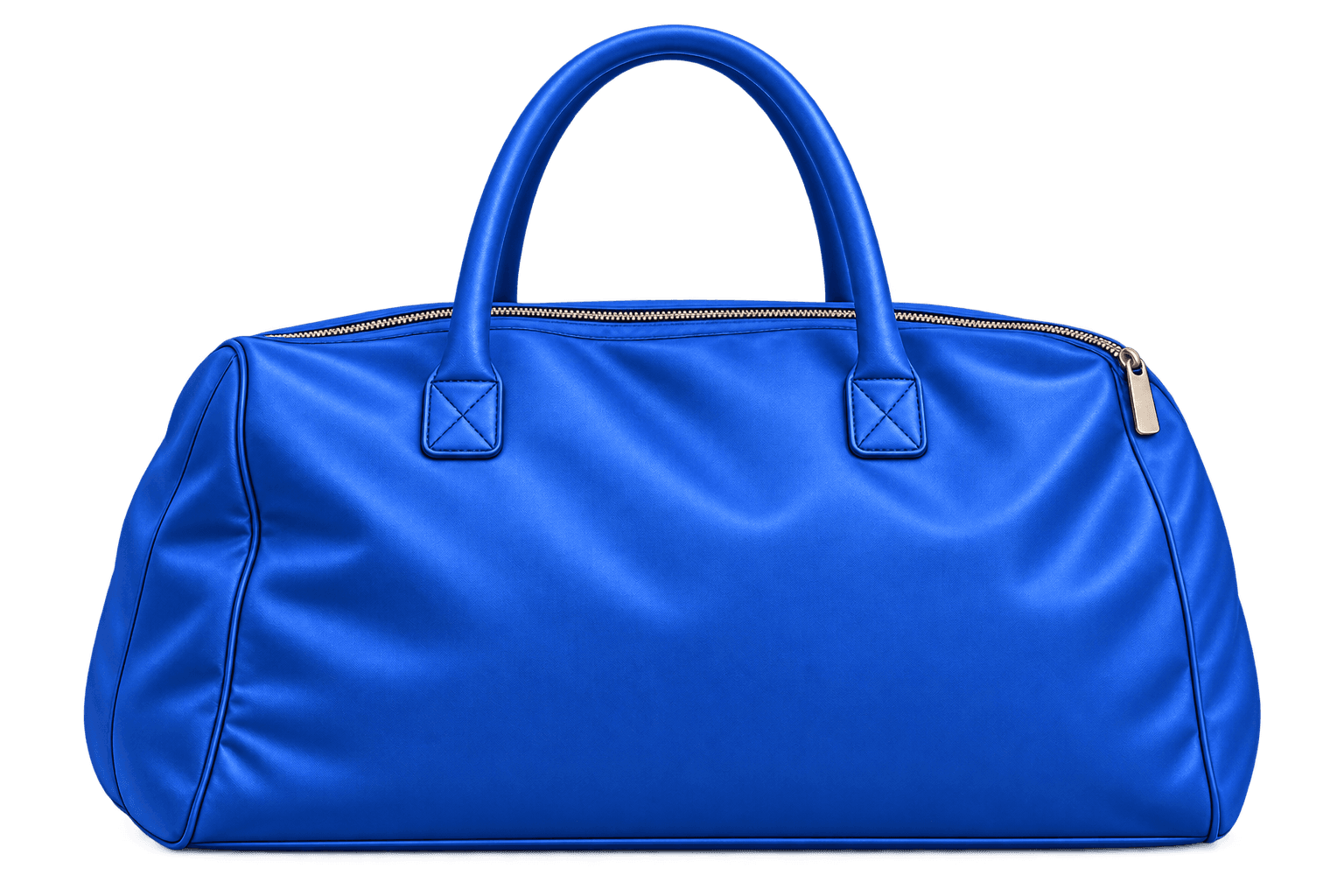 Illustrative cobalt weekender bag