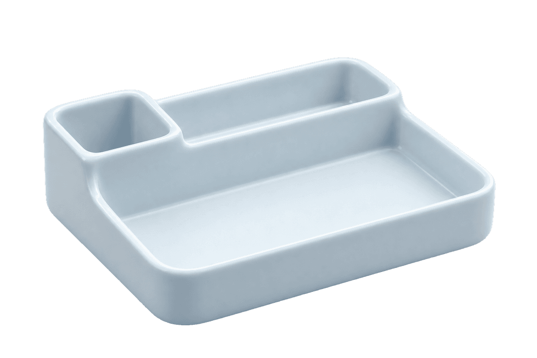 Illustrative pale desk tray