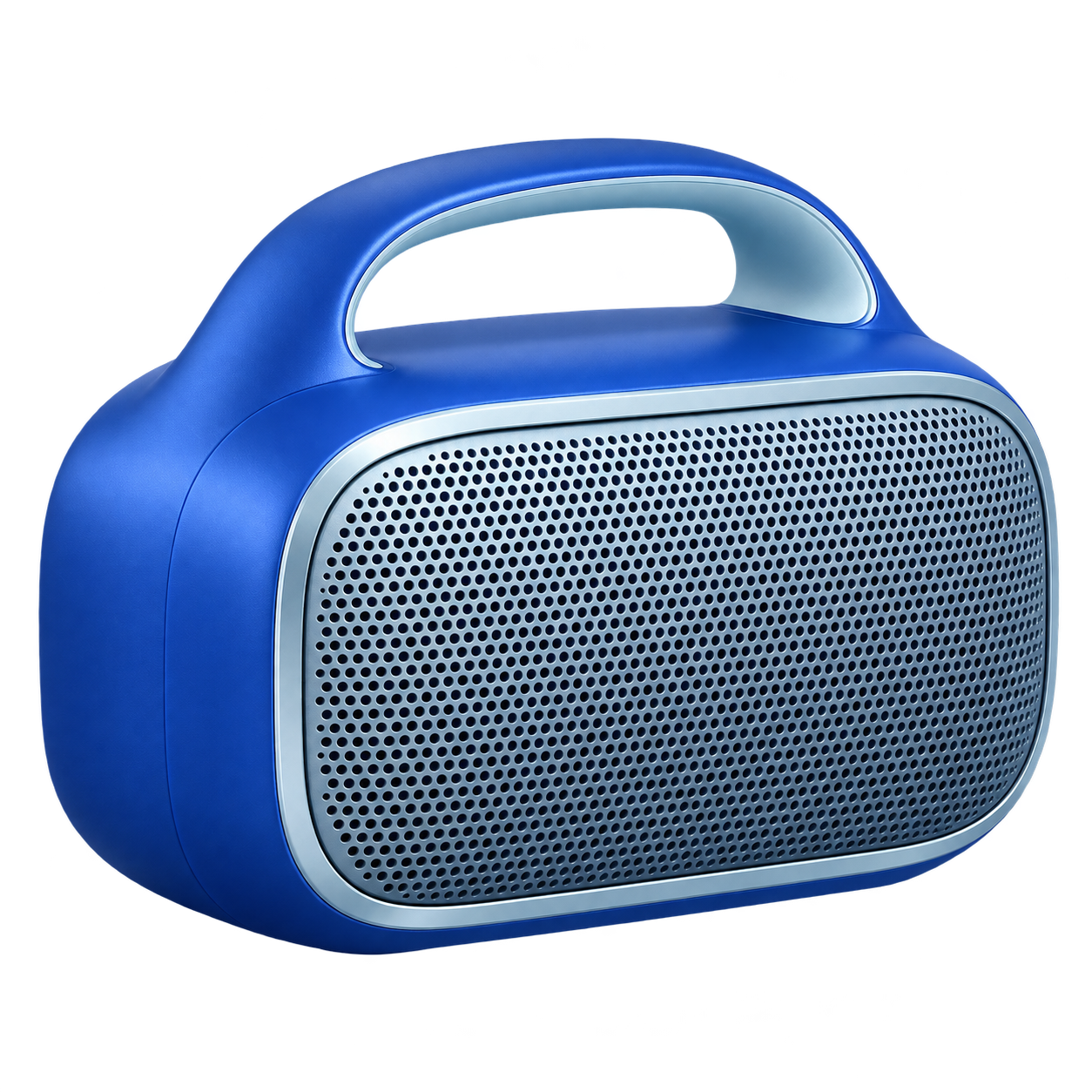 Illustrative portable meeting speaker concept with an integrated carry loop.