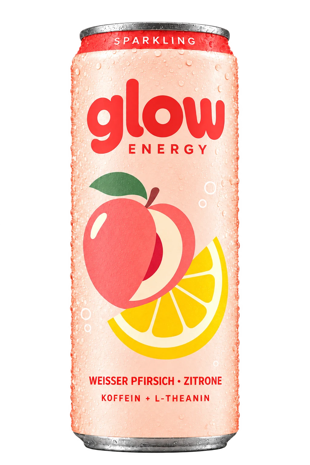GLOW peach can design